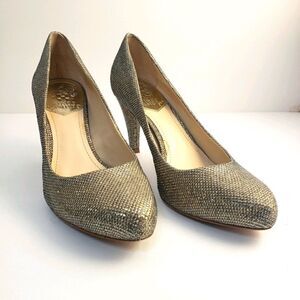 Vince Camuto silver sparkle heels